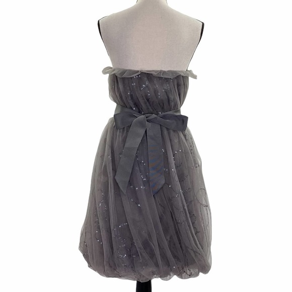 TULLE Dress with Sequin Applique and Bubble Hem - Picture 2 of 12